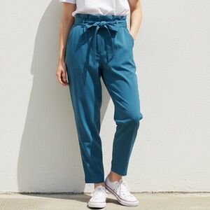 CALIA by Carrie Underwood Self-Belt Every Day Ankle Pant D. Teal size-L EUC